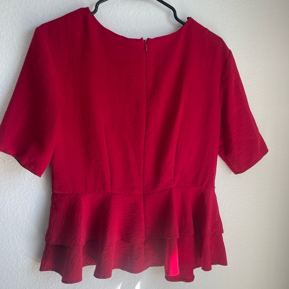 ASOS double peplum top in Red - Picture 8 of 10